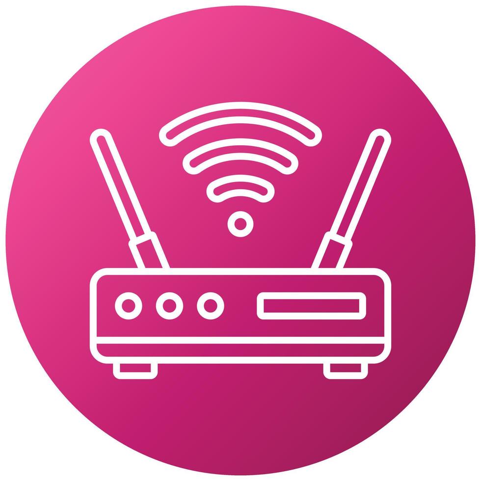 estilo de icono de enrutador wifi vector