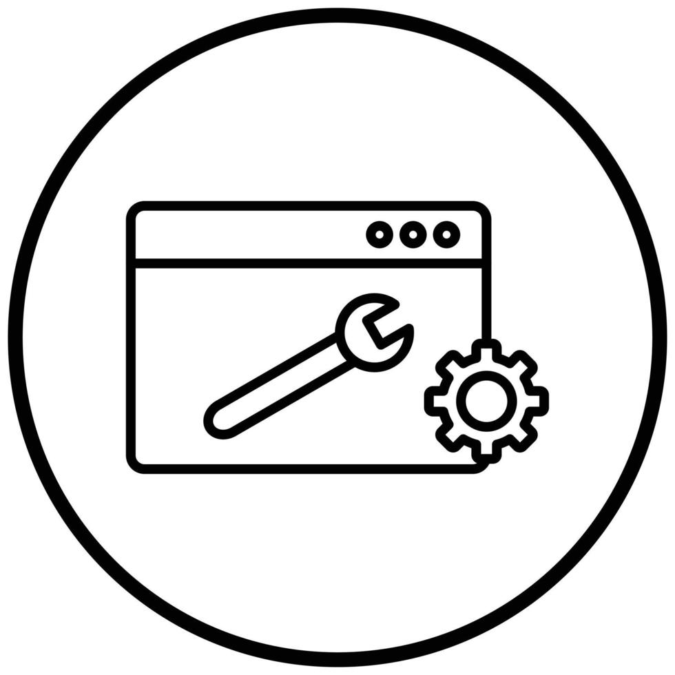 estilo de icono de mantenimiento web vector