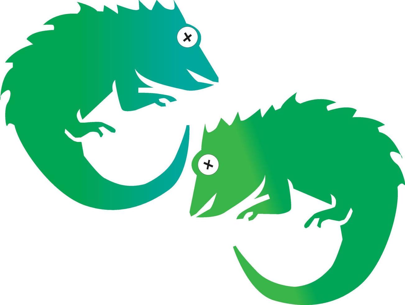 Logo of an iguana animal. vector