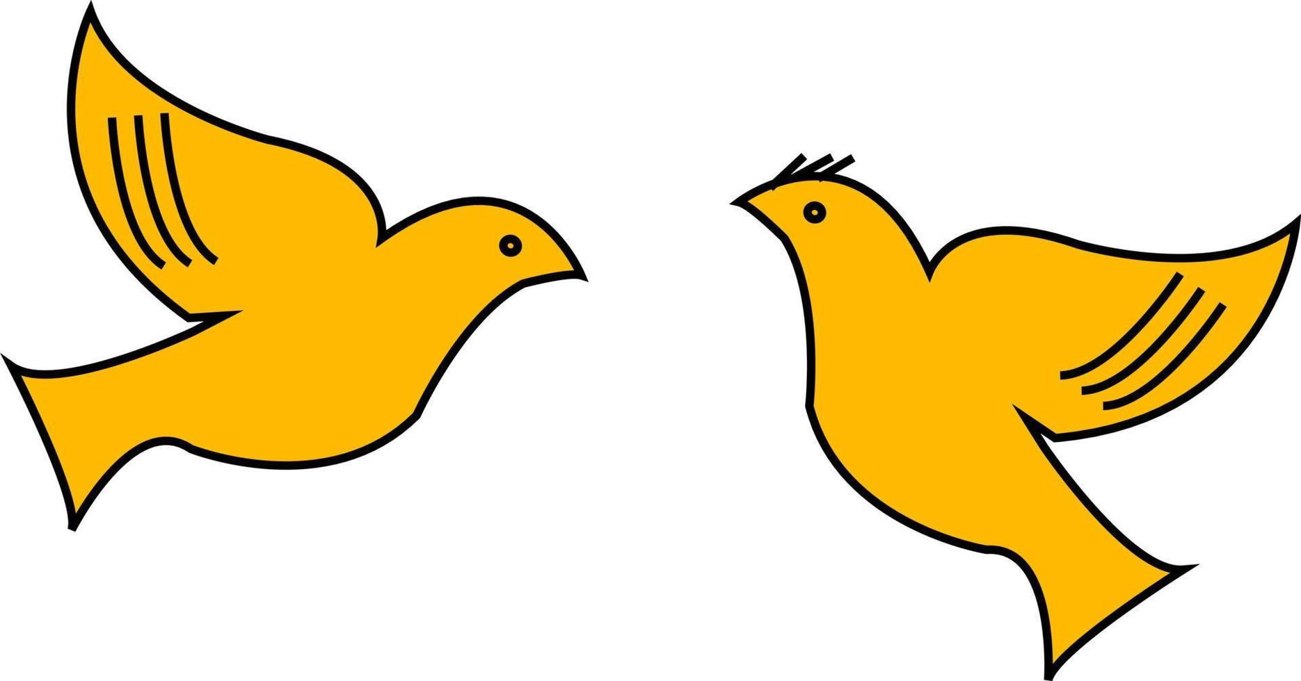 The animal dove logo is simple and minimalist. vector