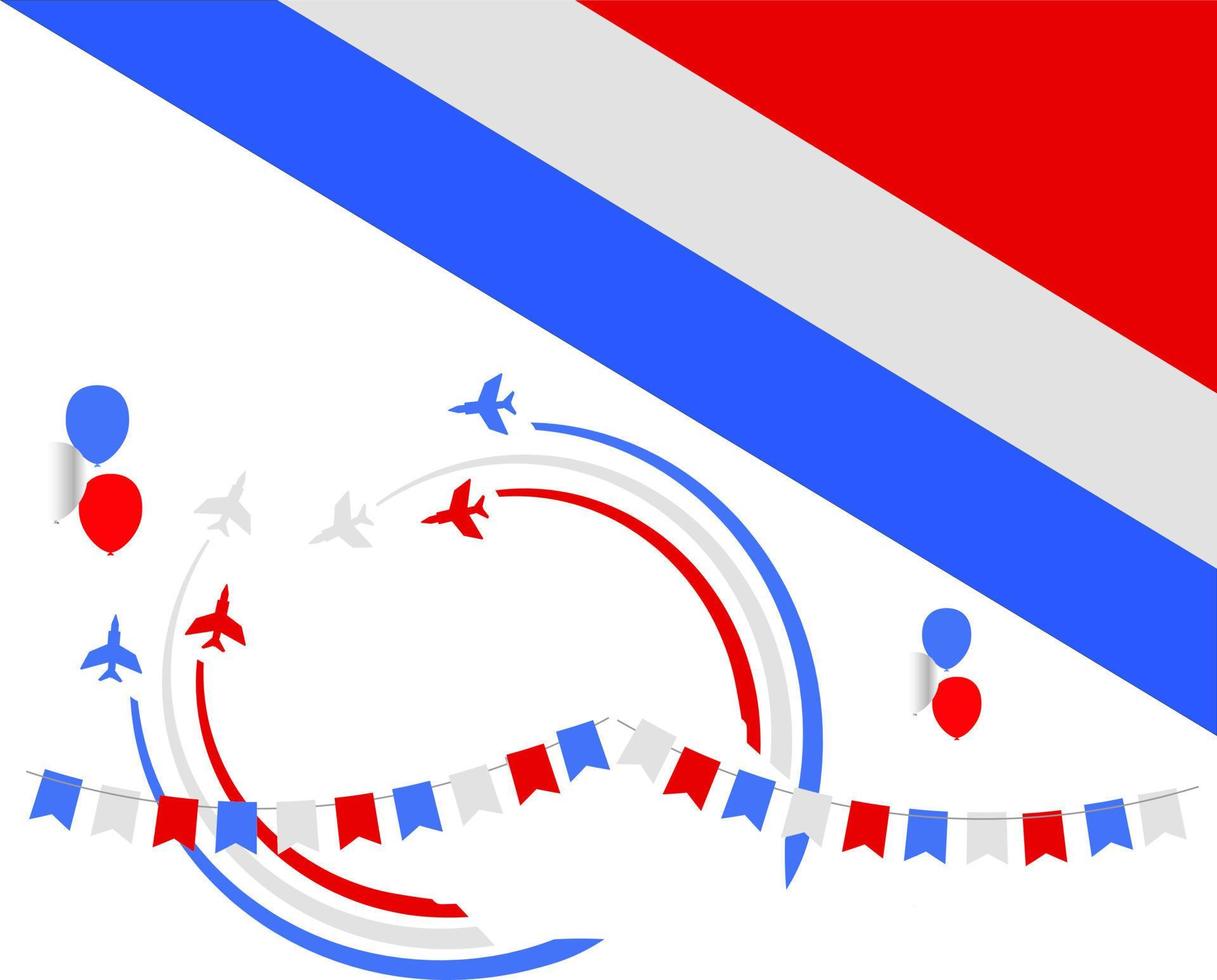 Background with flag france of happy bastille day. vector