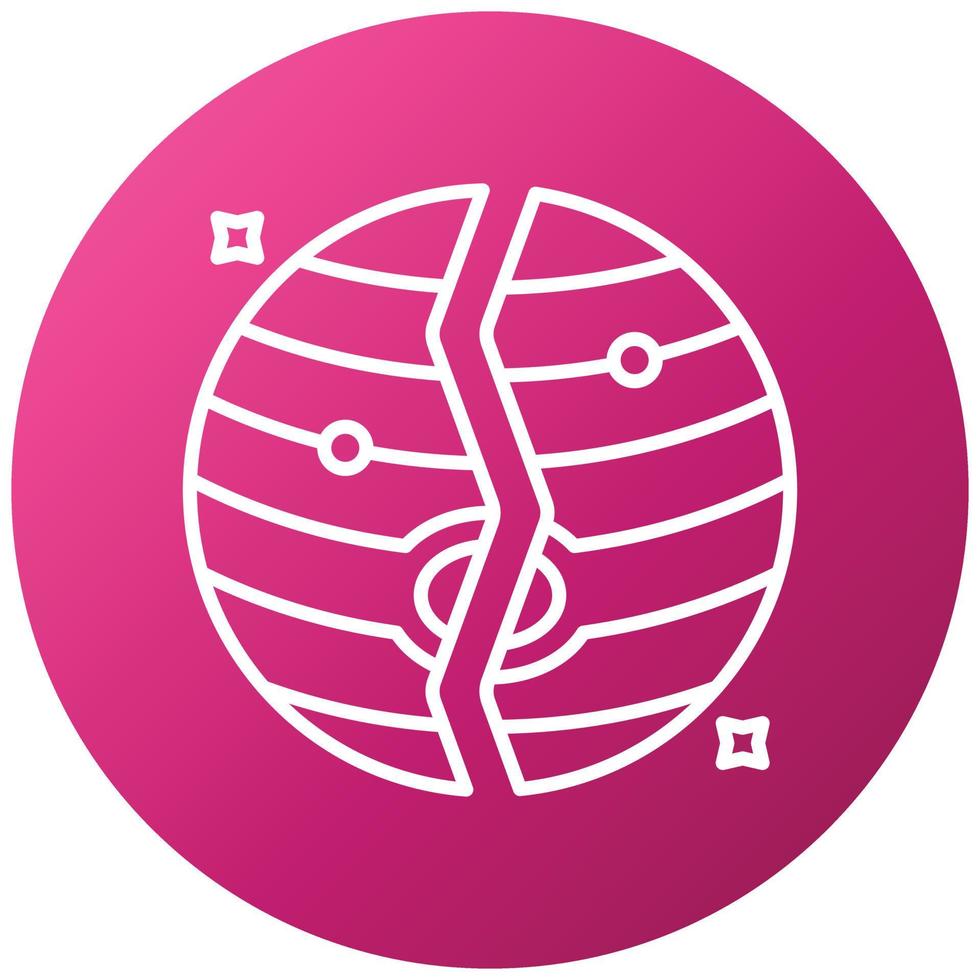 Planet Destoryed Icon Style vector