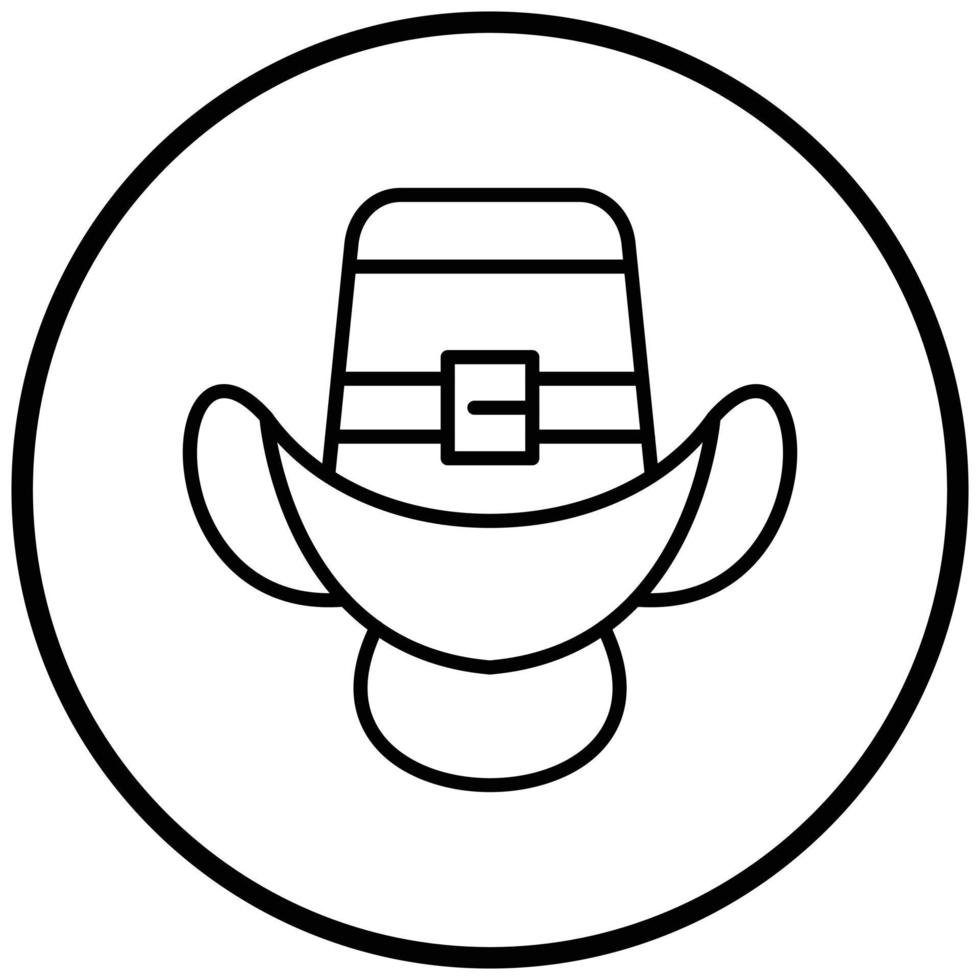 Cowboy Hat Icon Style vector