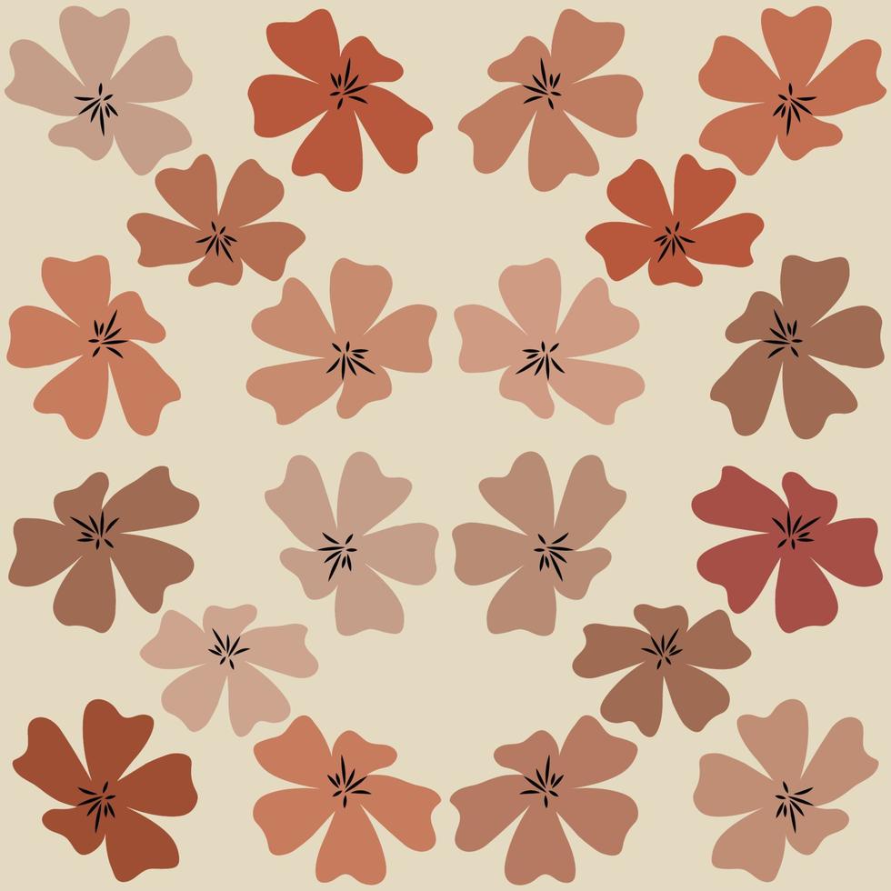 Seamless pattern with flowers. Natural pattern. vector