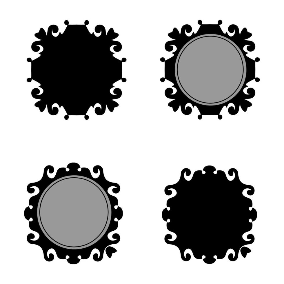 Black and white vintage frames for advertising and logos. vector