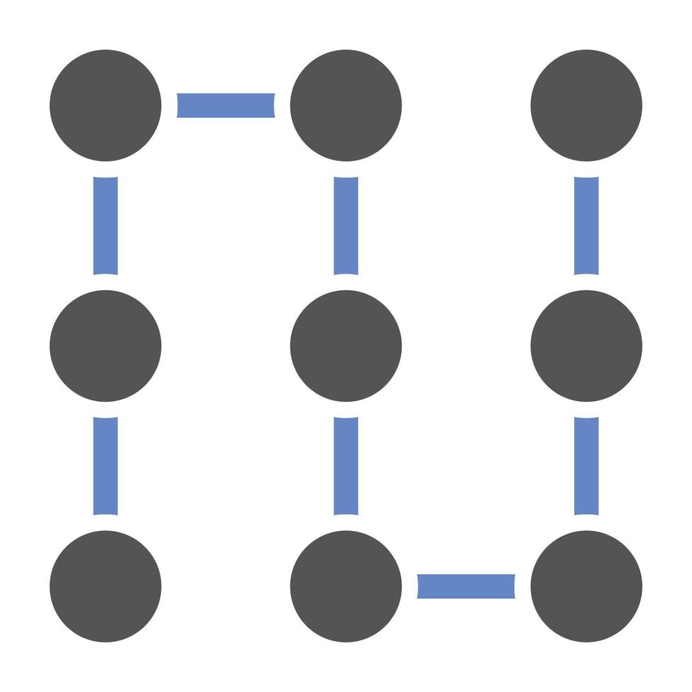 Pattern Lock Icon Style vector