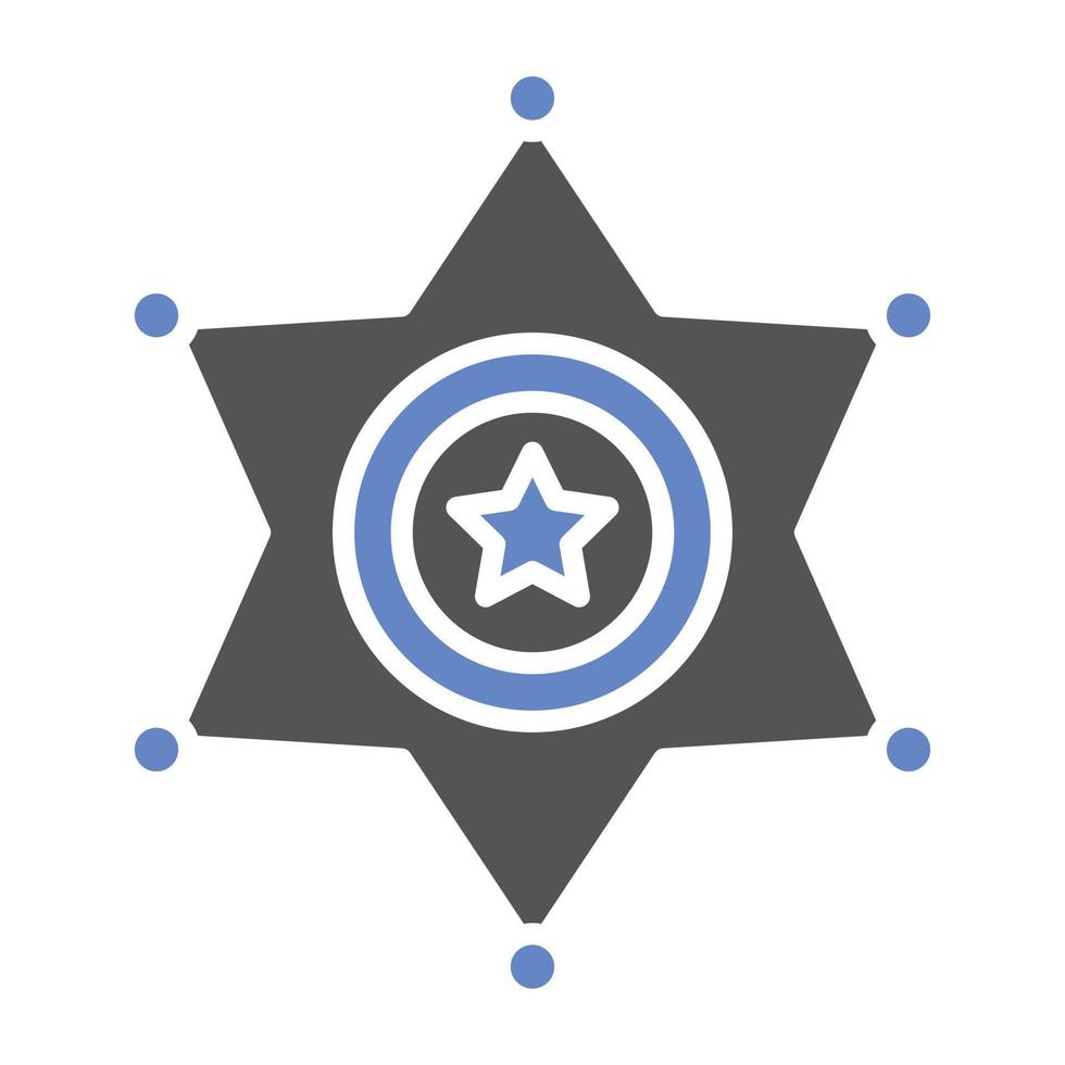 estilo de icono de insignia de sheriff vector