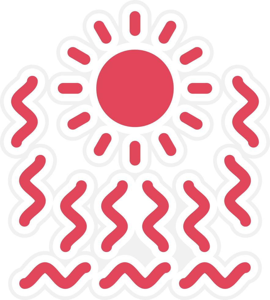 Heat Wave Icon Style vector