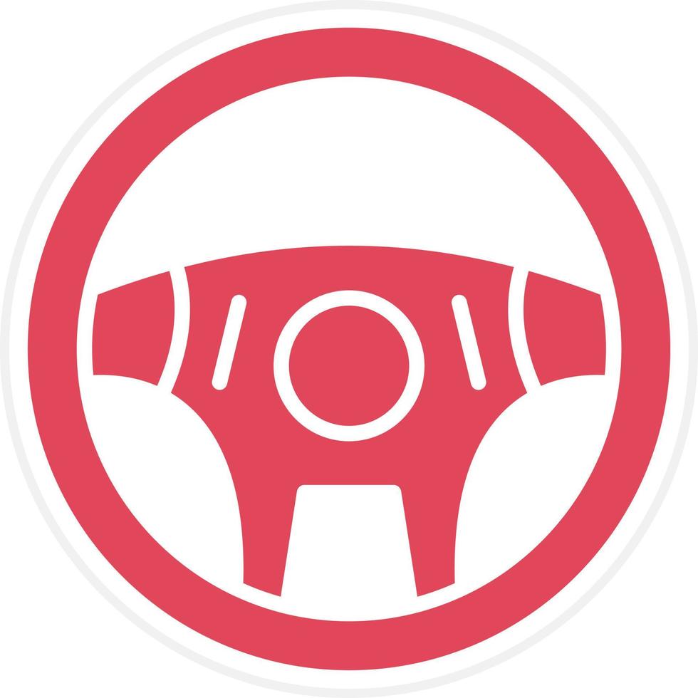 Steering Wheel Icon Style vector