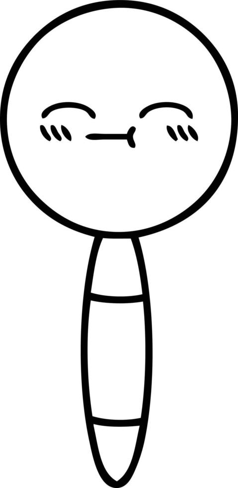 line drawing cartoon magnifying glass vector