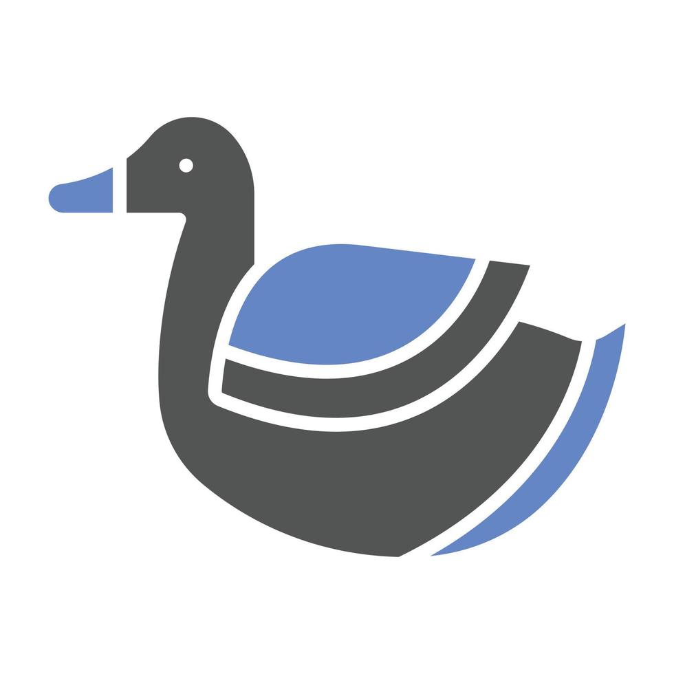 estilo de icono de juguete de pato vector