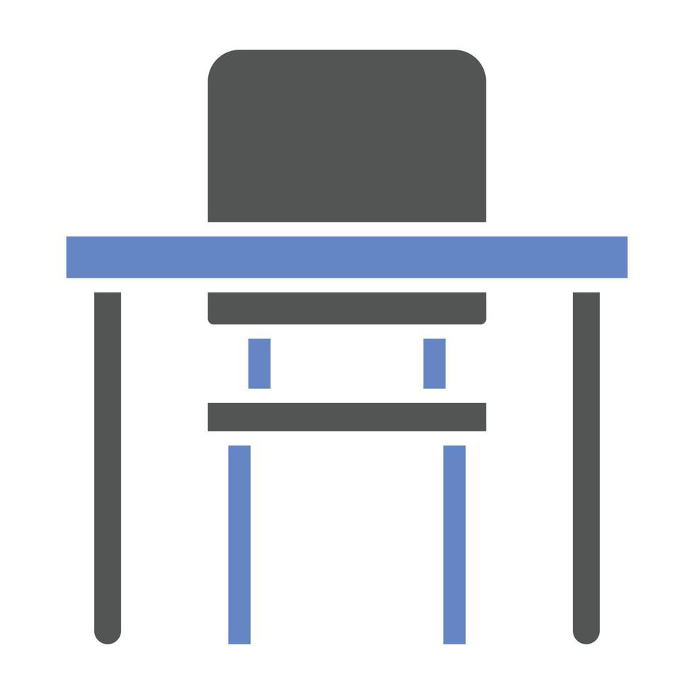 School Desk Icon Style vector