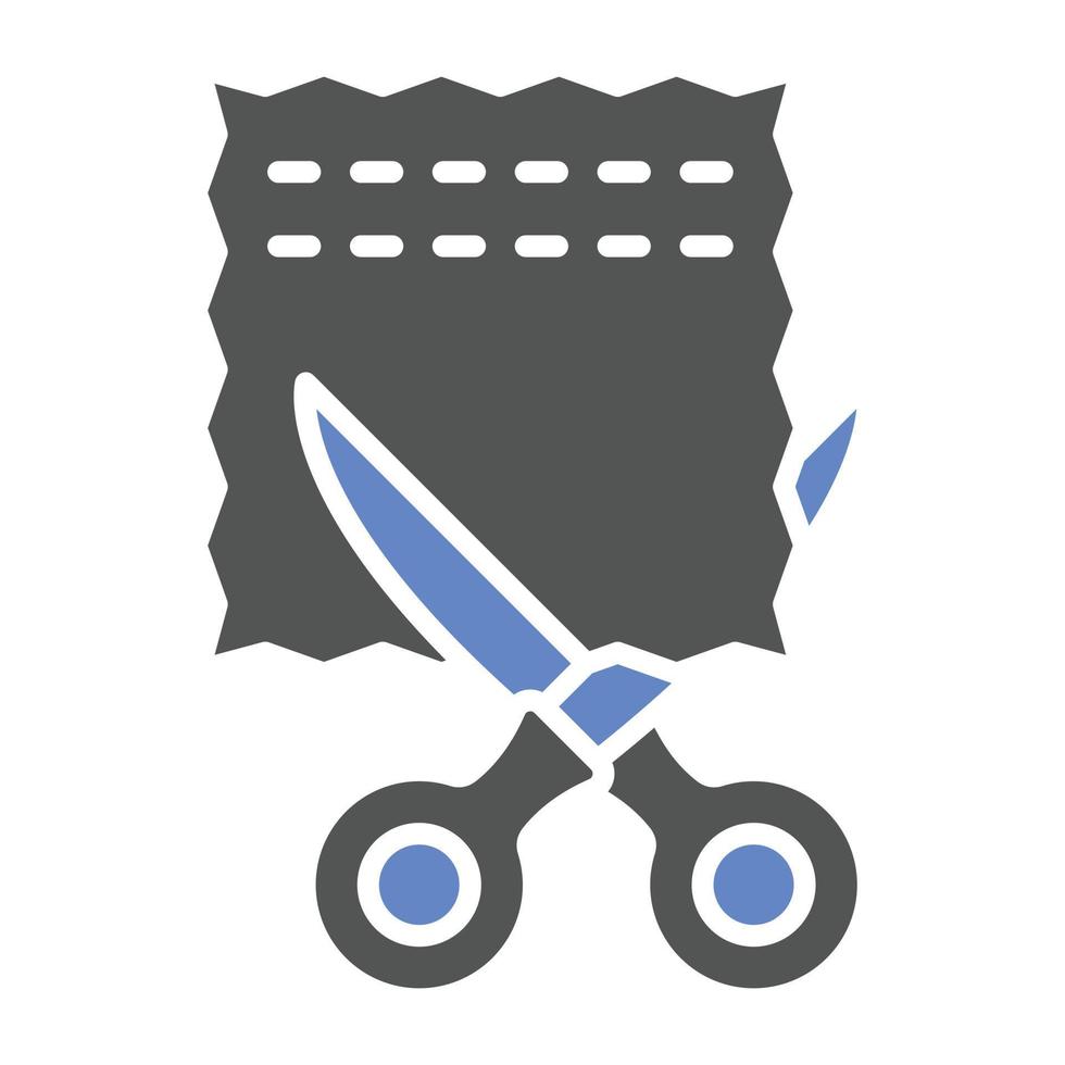 Cutting Clothes Icon Style vector