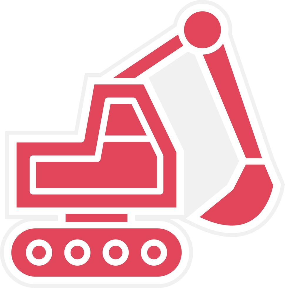 Backhoe Icon Style vector