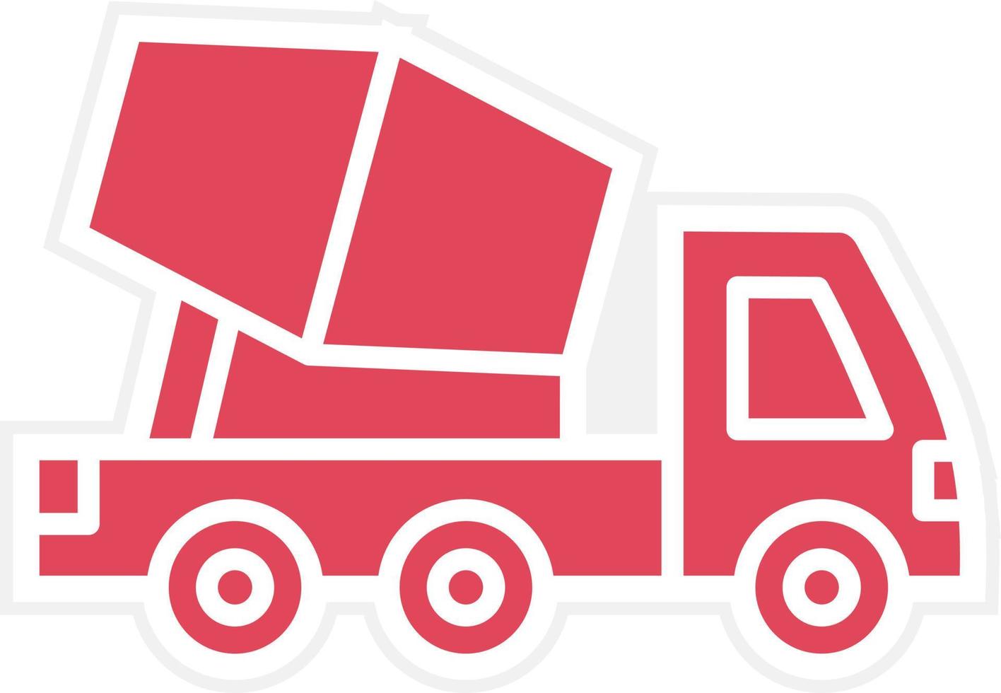 Conscrete Mixer Truck Icon Style vector