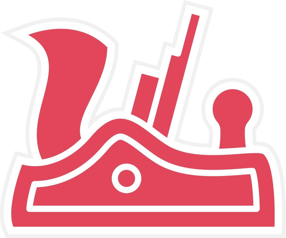 Plane Tool Icon Style vector