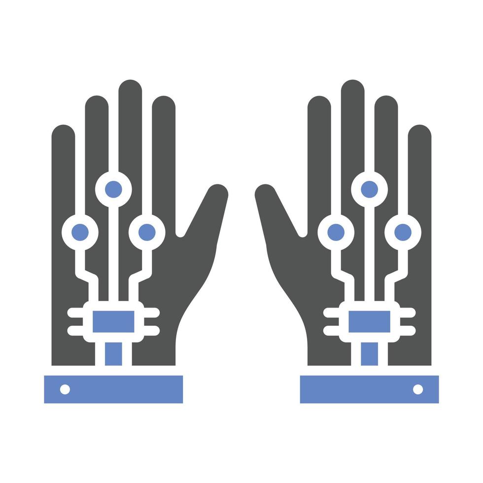 Wired Gloves Icon Style vector