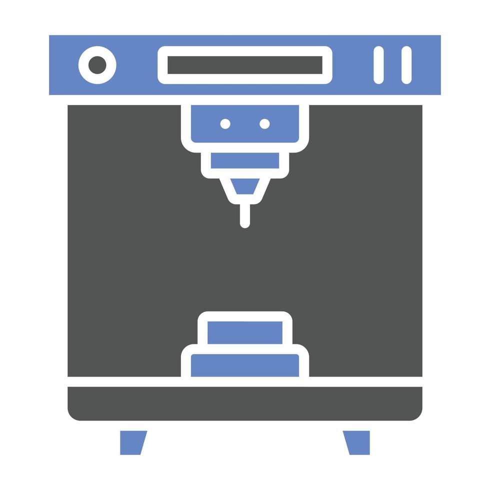3d Printer Icon Style vector