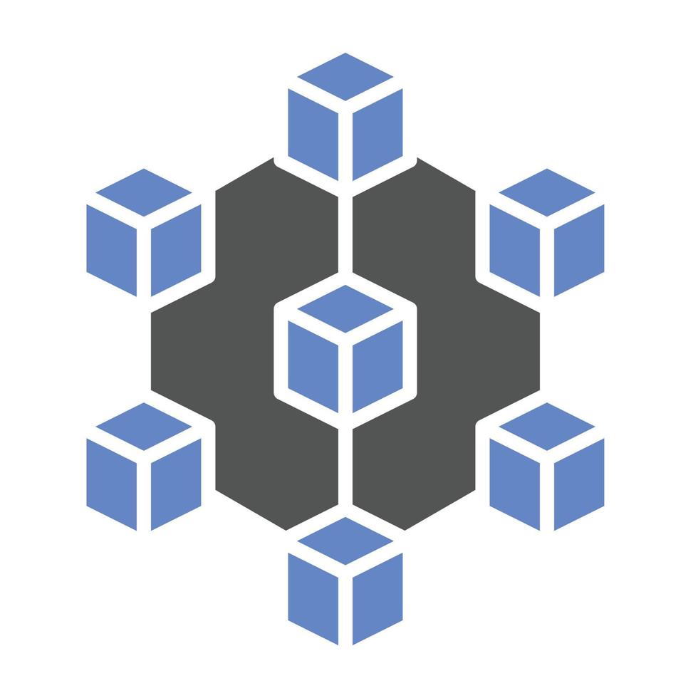 Blockchain Icon Style vector