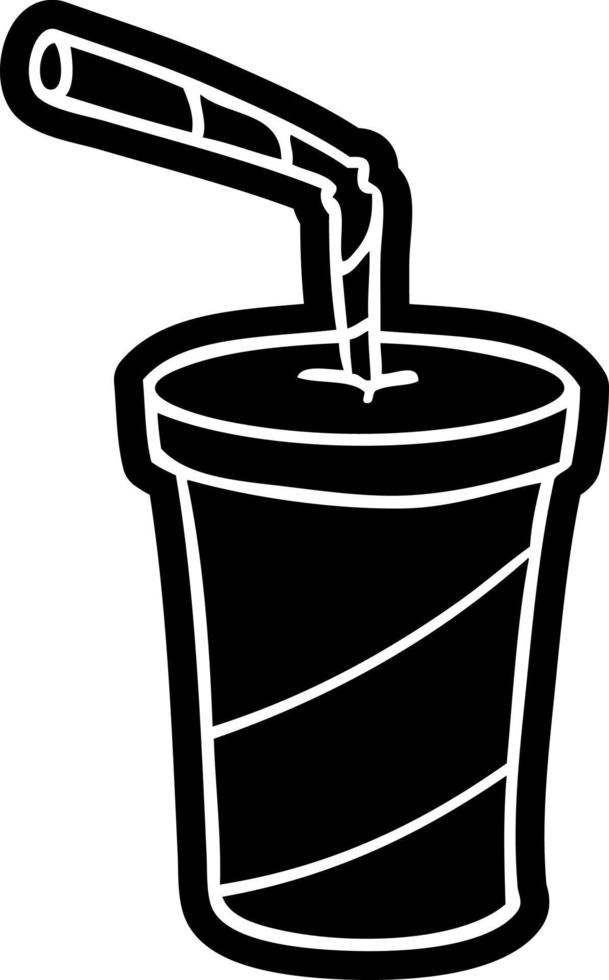 cartoon icon drawing of fastfood drink vector
