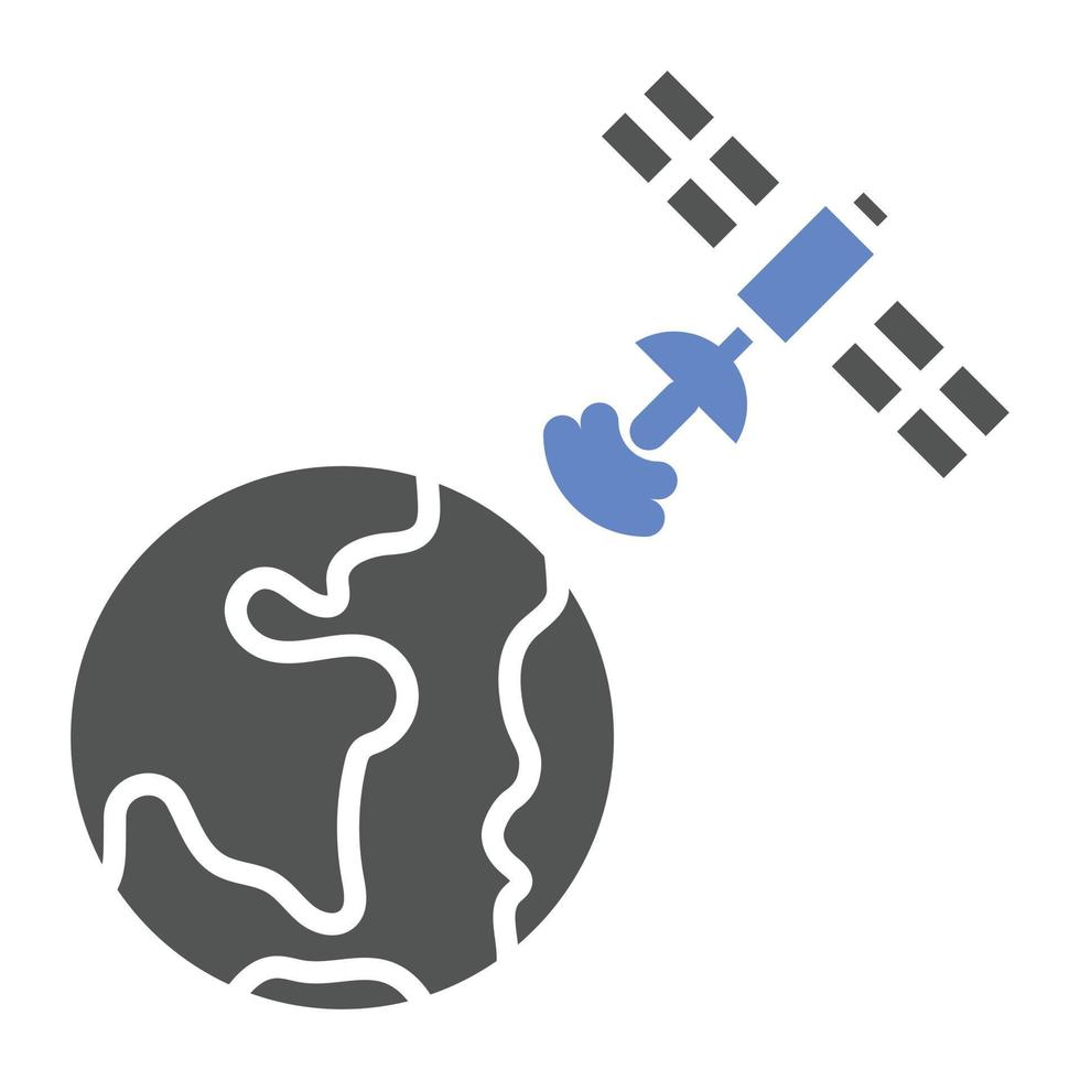 Satellite Earth Icon Style vector