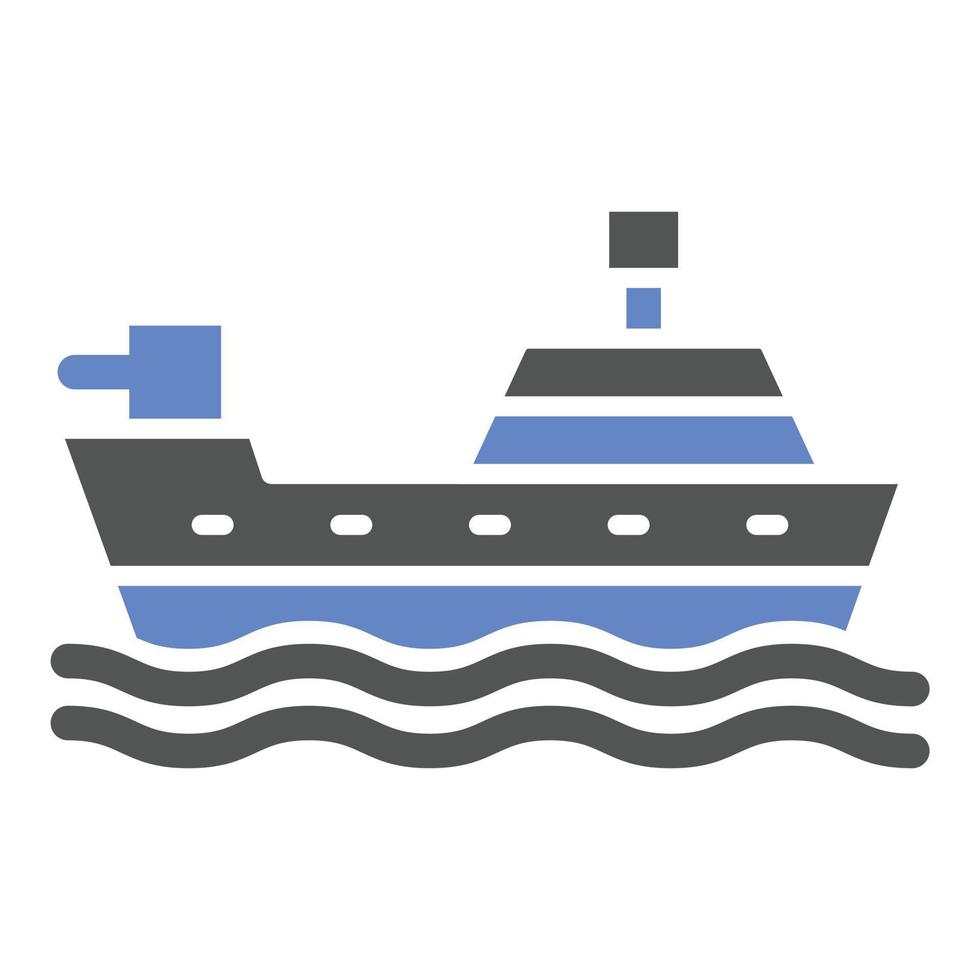 estilo de icono de barco del ejército vector