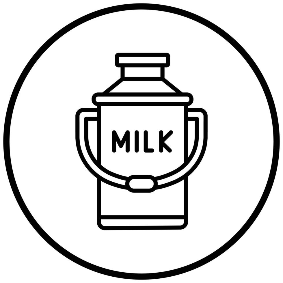 Milk Bucket Icon Style vector