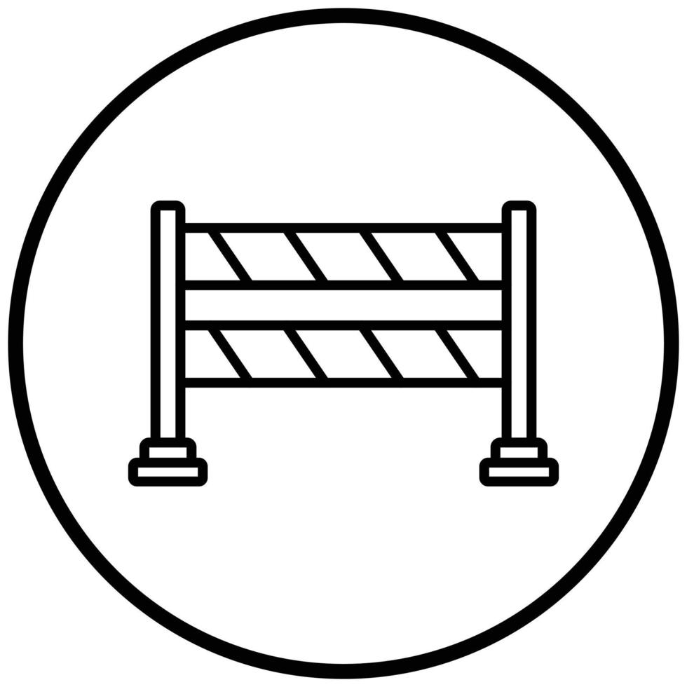 Police Barrier Icon Style vector