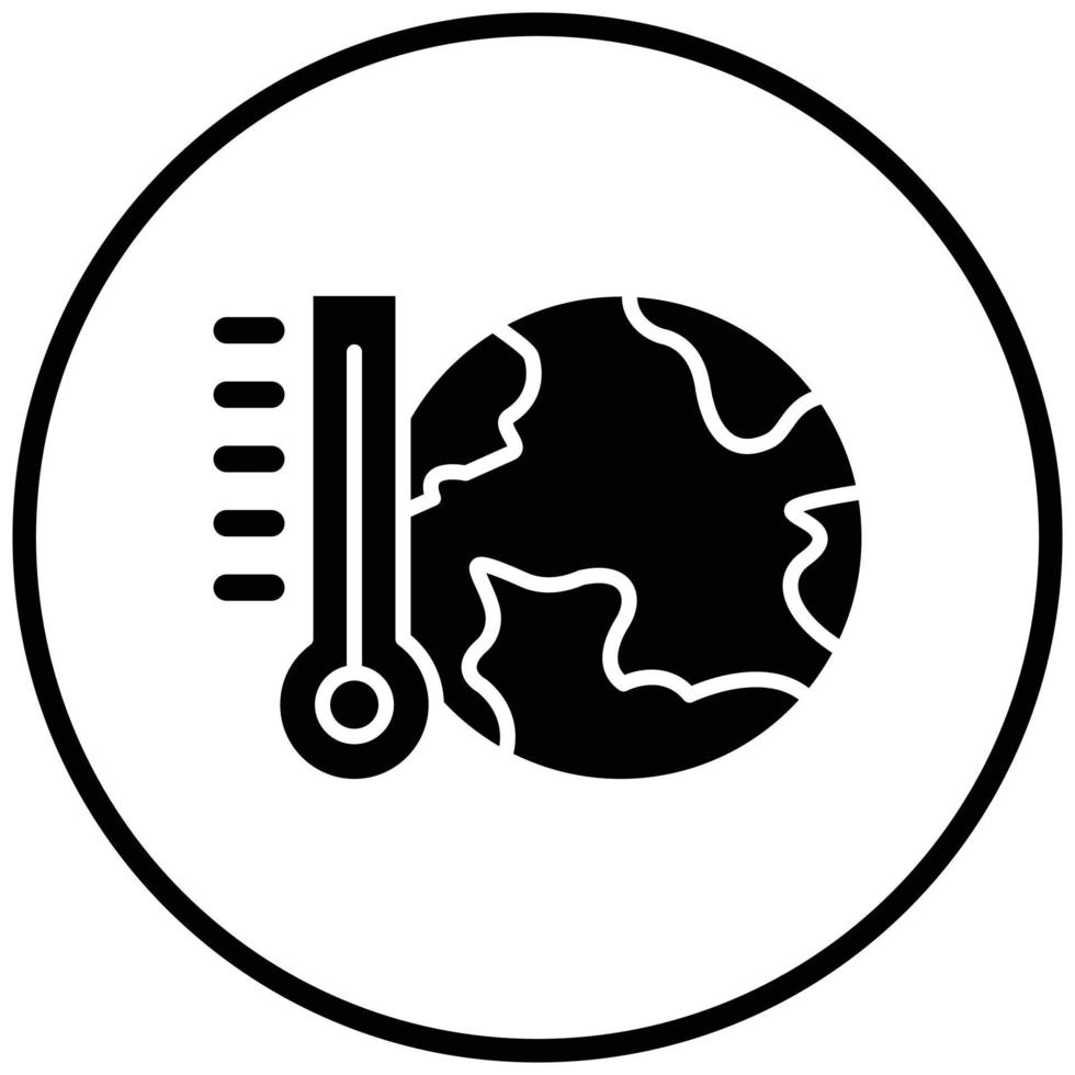 Global Warming Icon Style vector