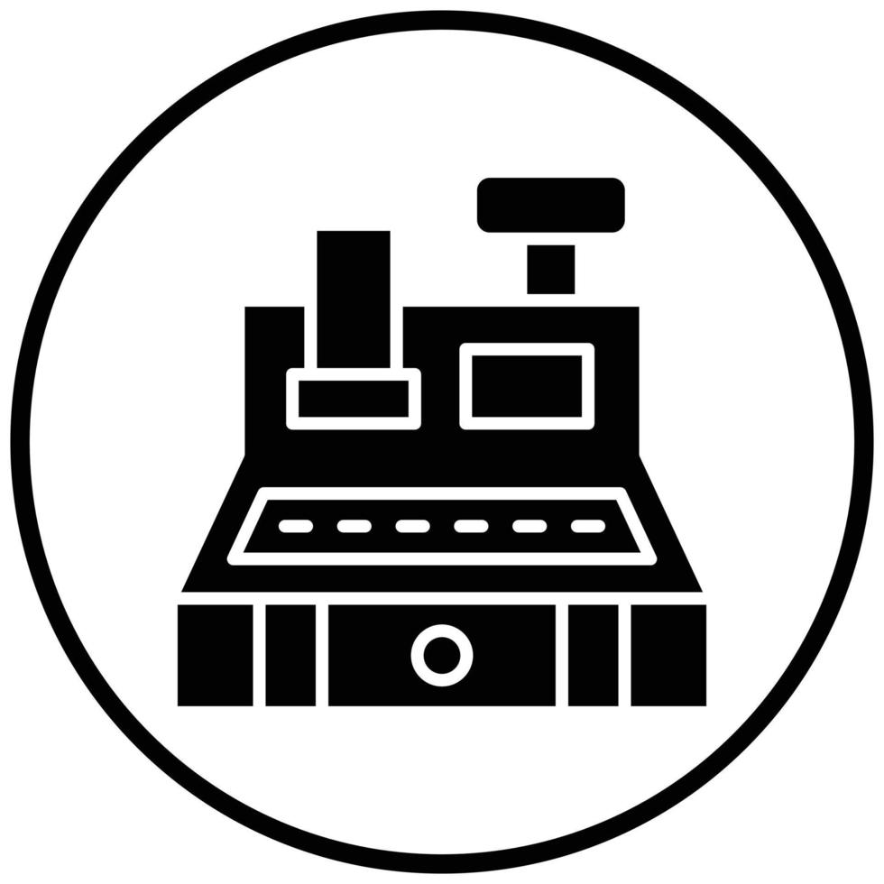 Cashier Machine Icon Style vector