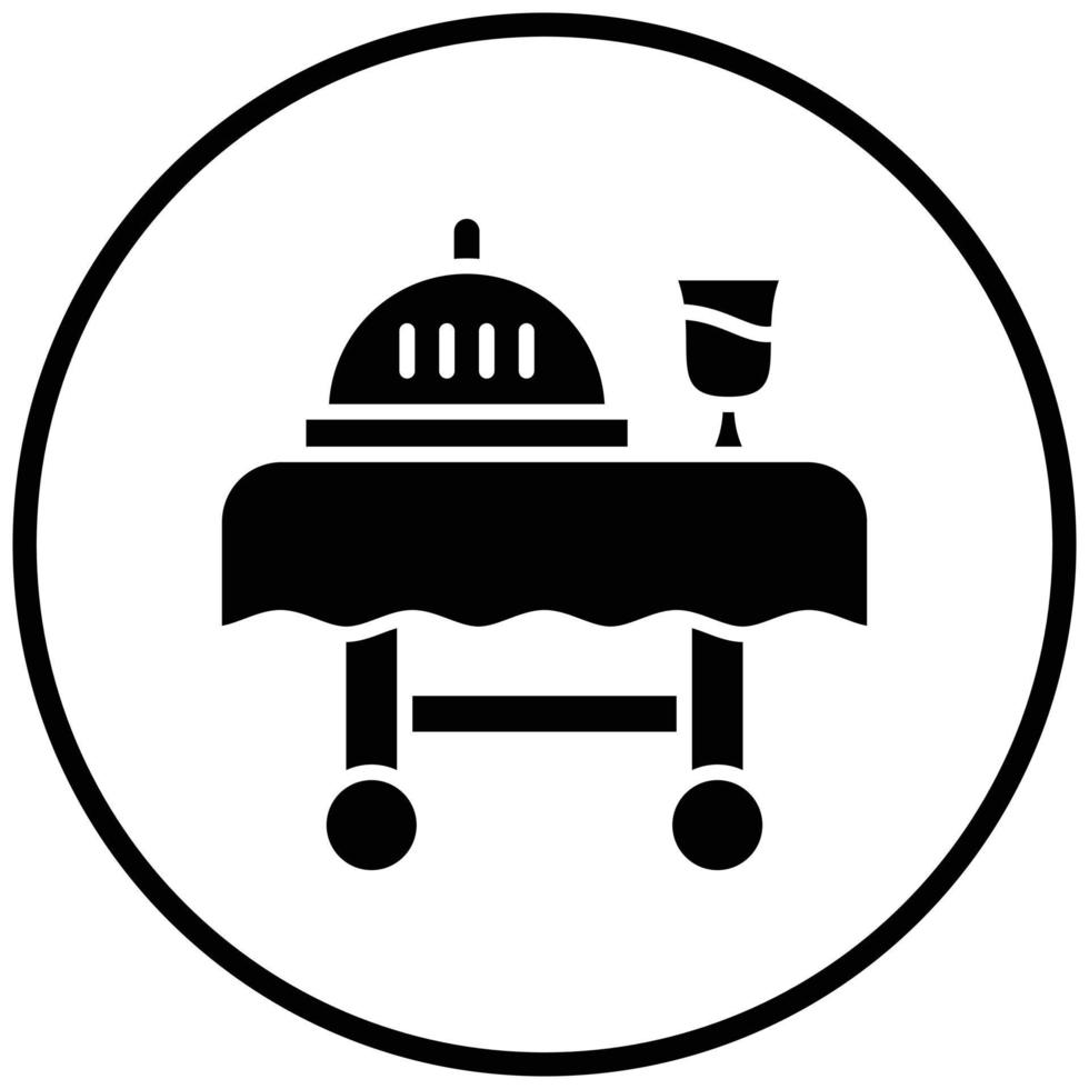 Serving Cart Icon Style vector