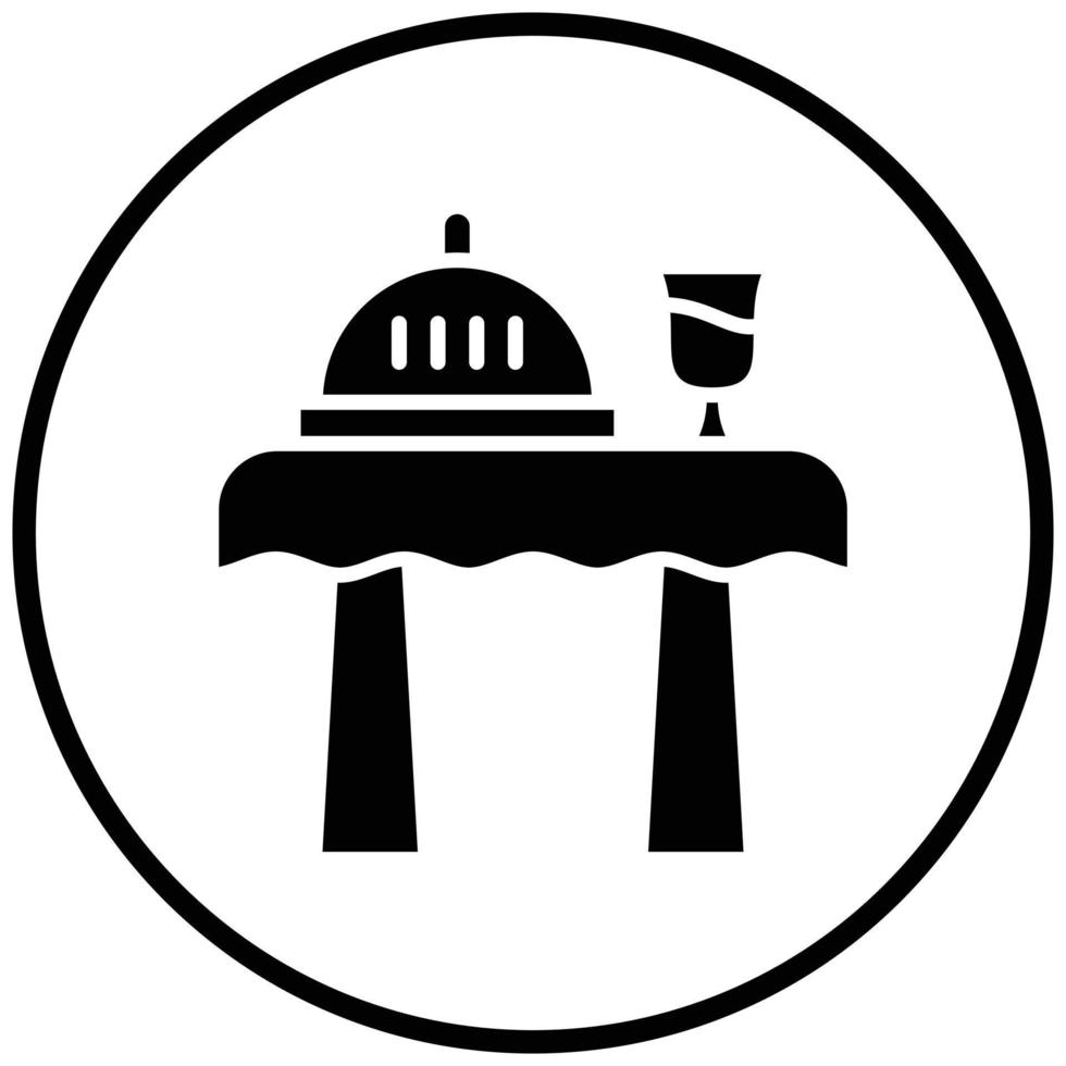 Dinner Table Icon Style vector