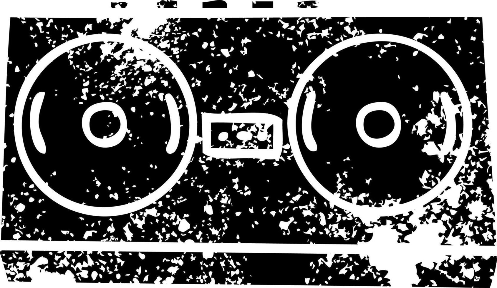 distressed symbol retro radio vector