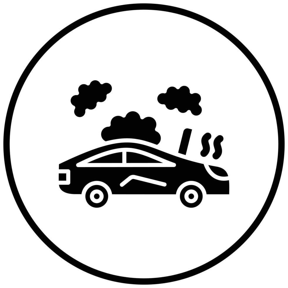 Broken Car Icon Style vector