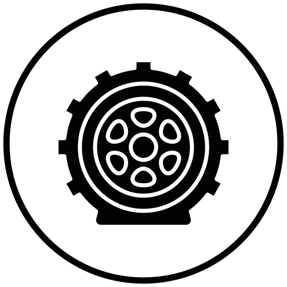 Flat Tire Icon Style vector