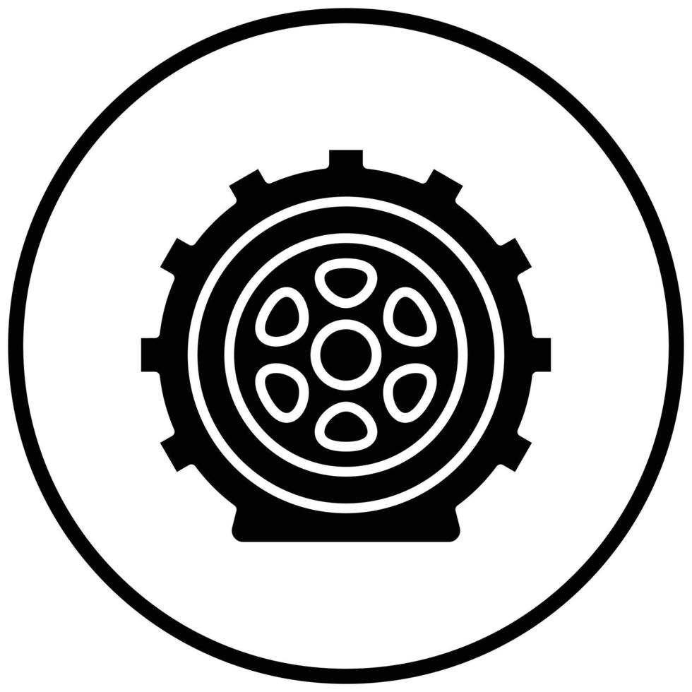 Flat Tire Icon Style vector