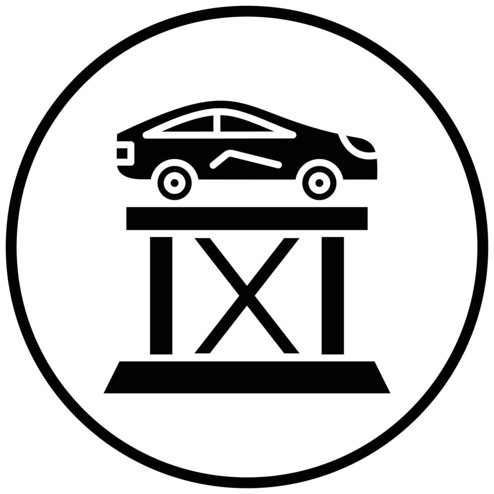 estilo de icono de ascensor de coche vector