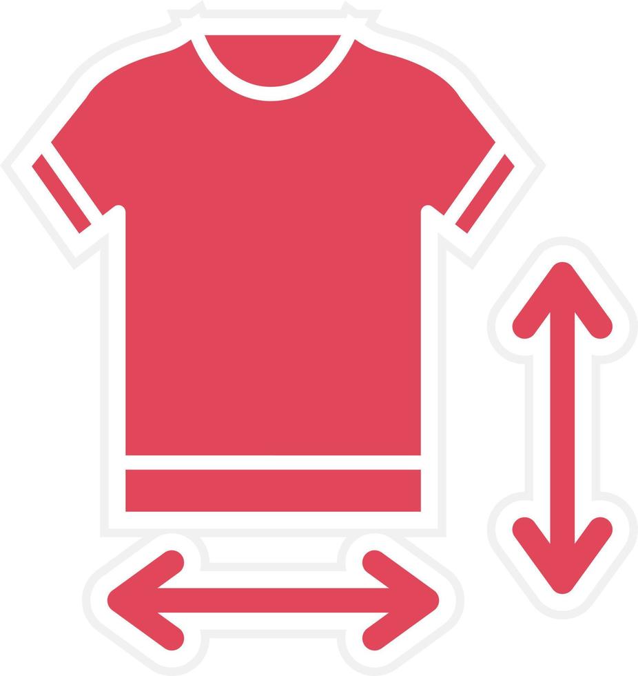 Clothes Measurement Icon Style vector