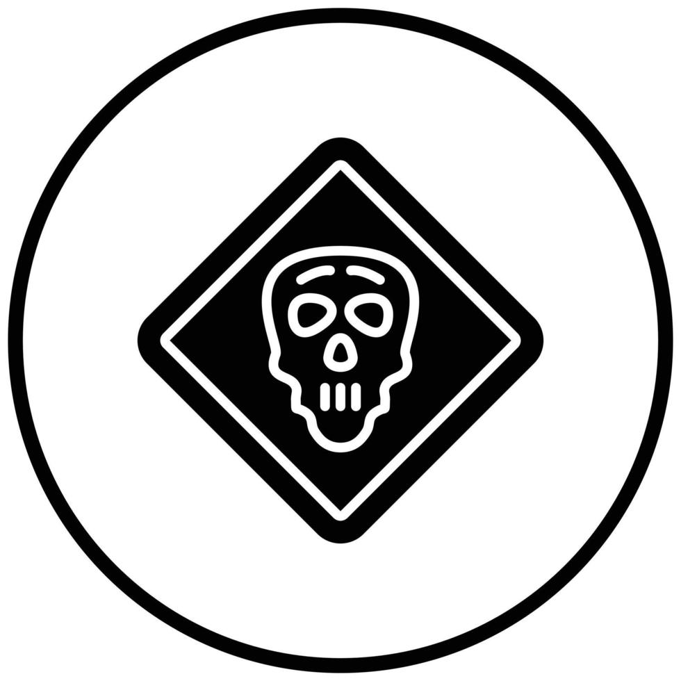 Danger Sign Icon Style vector
