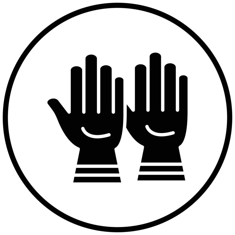 Working Gloves Icon Style vector