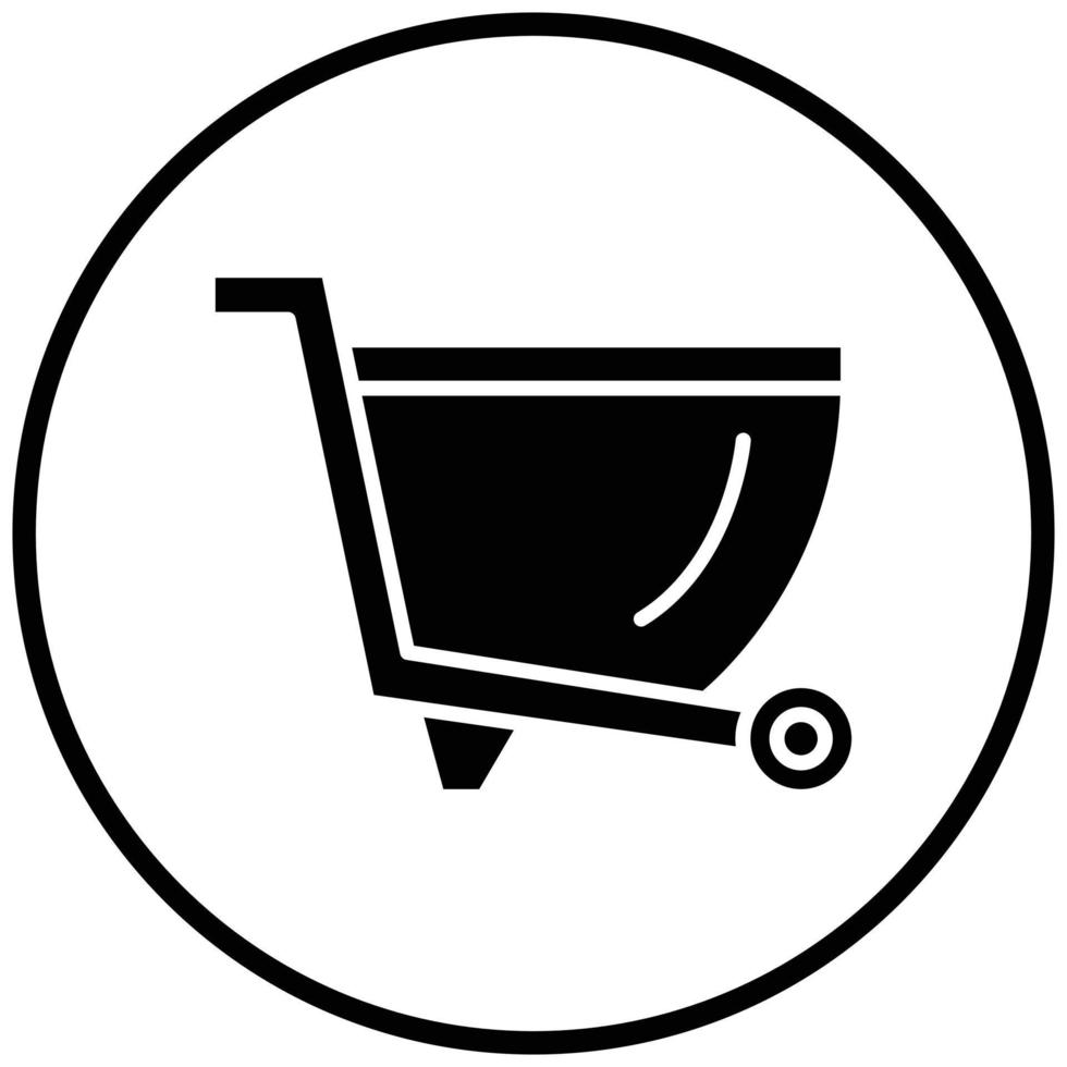 Wheelbarrow Icon Style vector