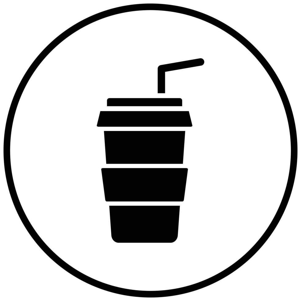 estilo de icono de comida para llevar café vector