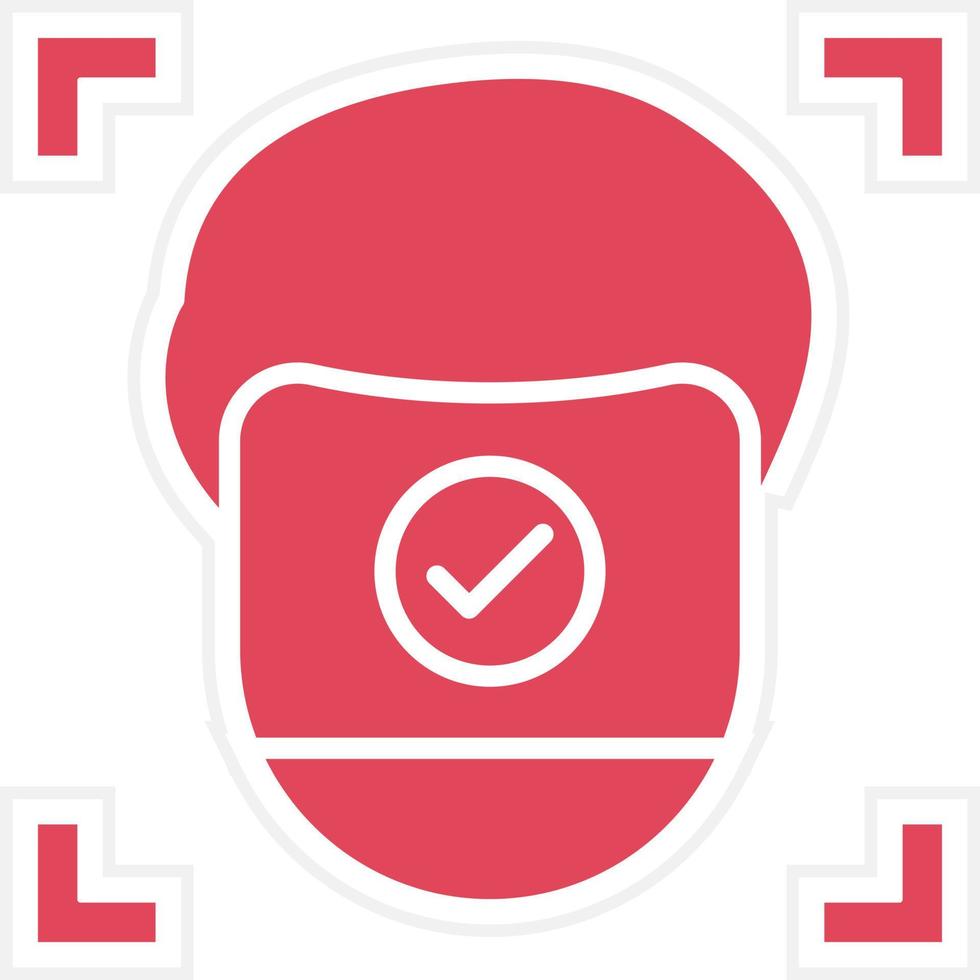 Face Scanner Icon Style vector