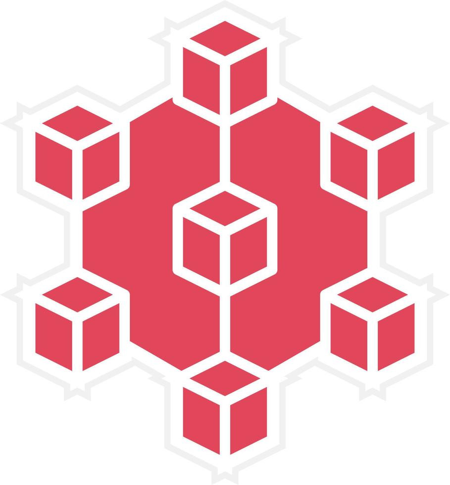 Blockchain Icon Style vector