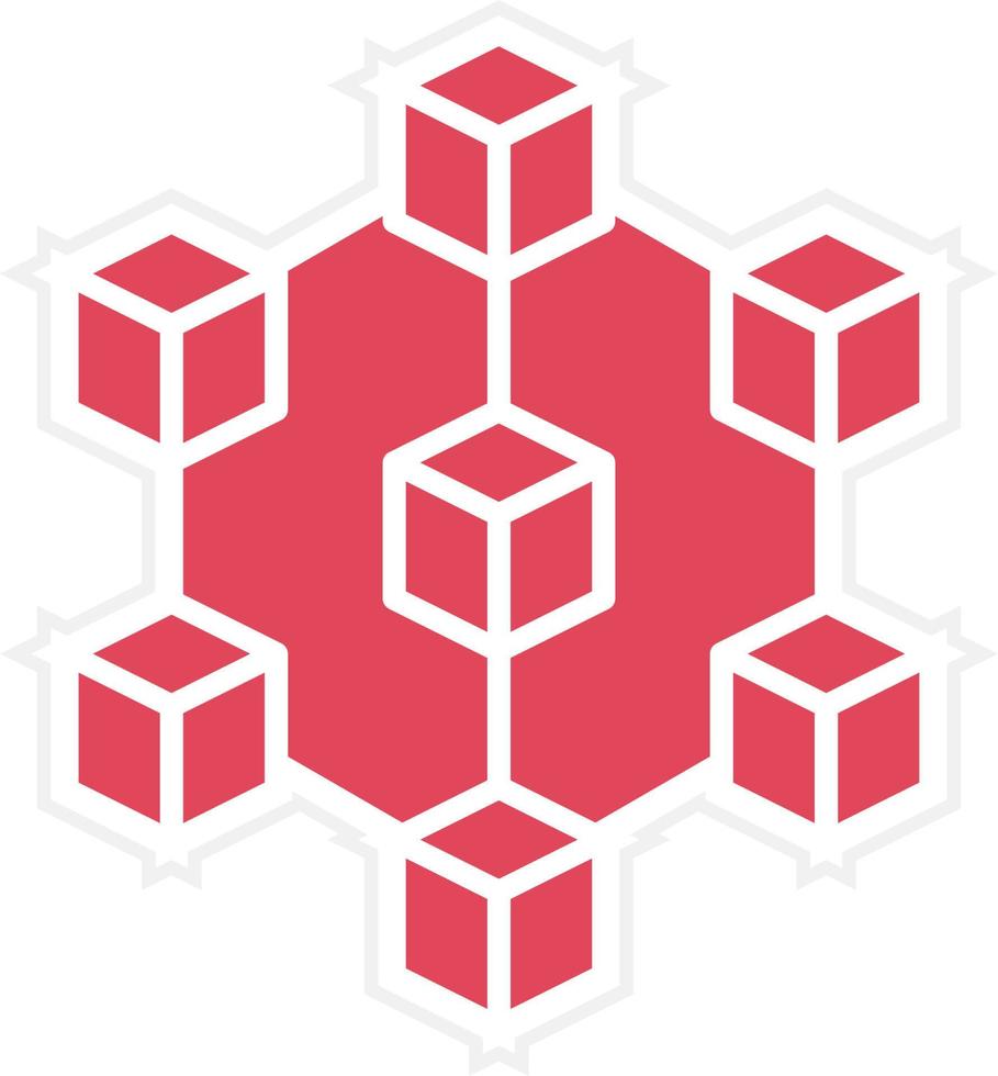 Blockchain Icon Style vector