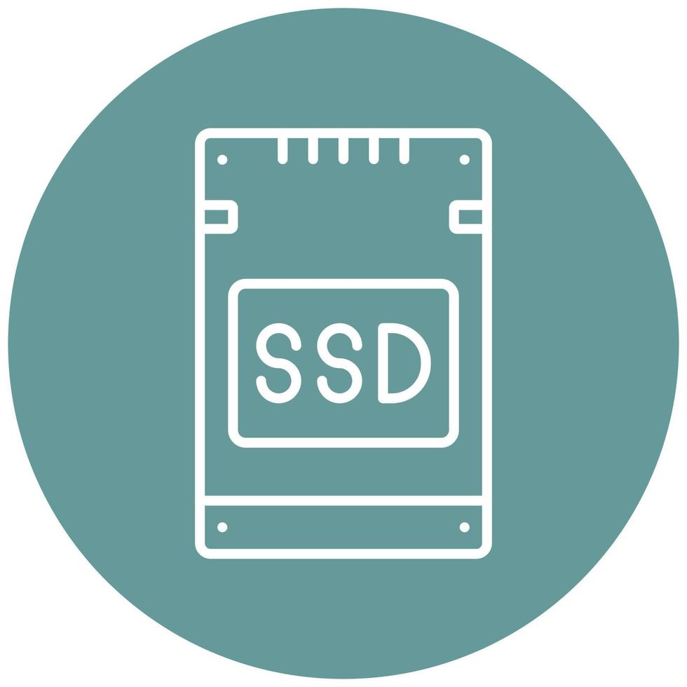 SSD Card Icon Style vector