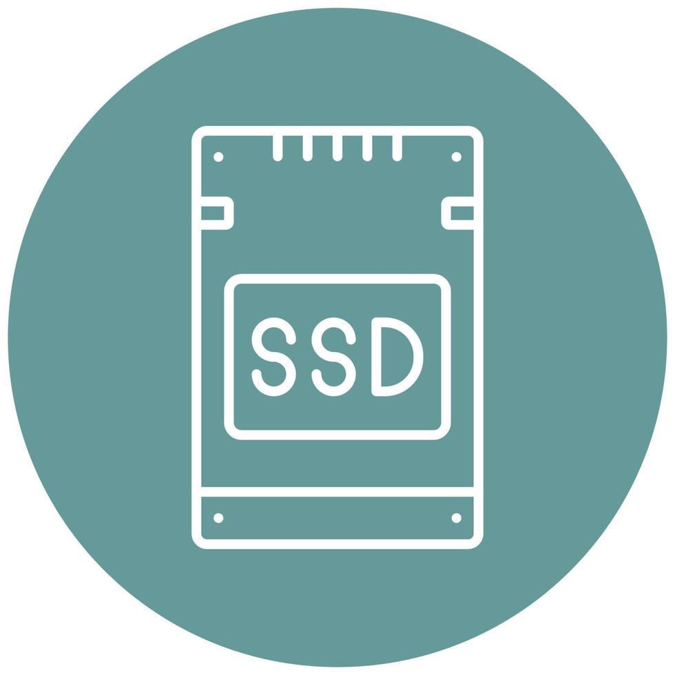 estilo de icono de tarjeta ssd vector