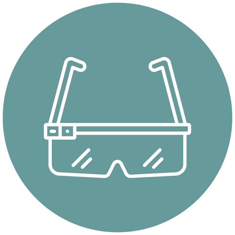 estilo de icono de gafas inteligentes vector