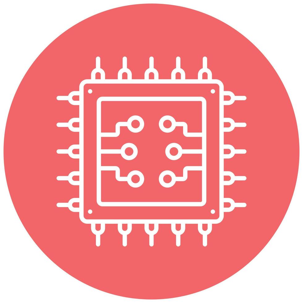 CPU Processor Icon Style vector