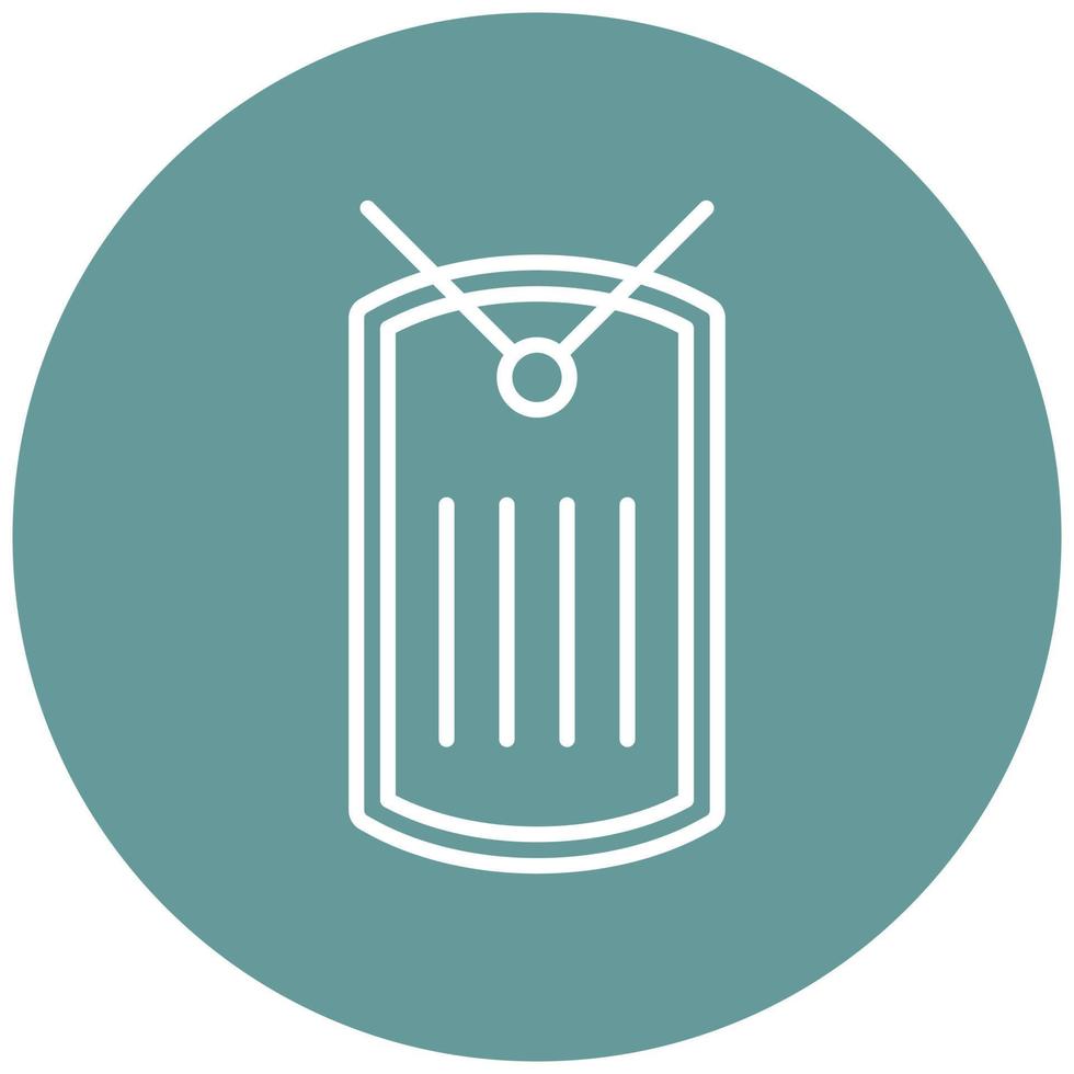 Army Dog Tag Icon Style vector